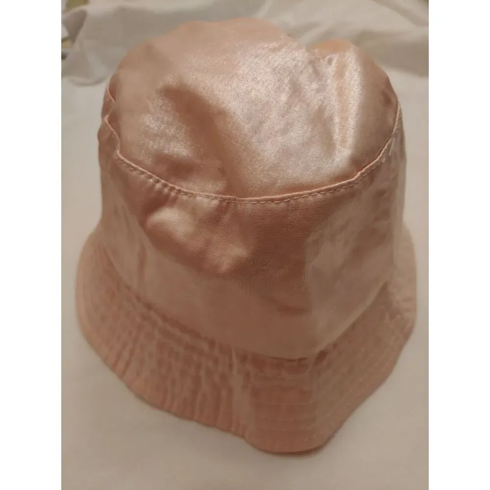 Girls Pink Frosted Bucket Hat.